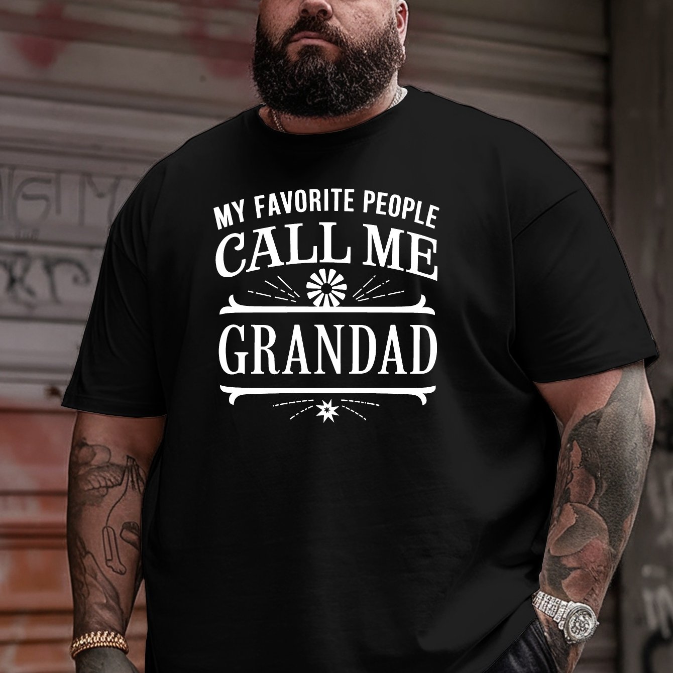 TEMU People Grandad New Large Size Short-sleeved T-shirt Printed Loose Bottoming Shirt For Size Spring And Summer Round Neck Casual Versatile Top