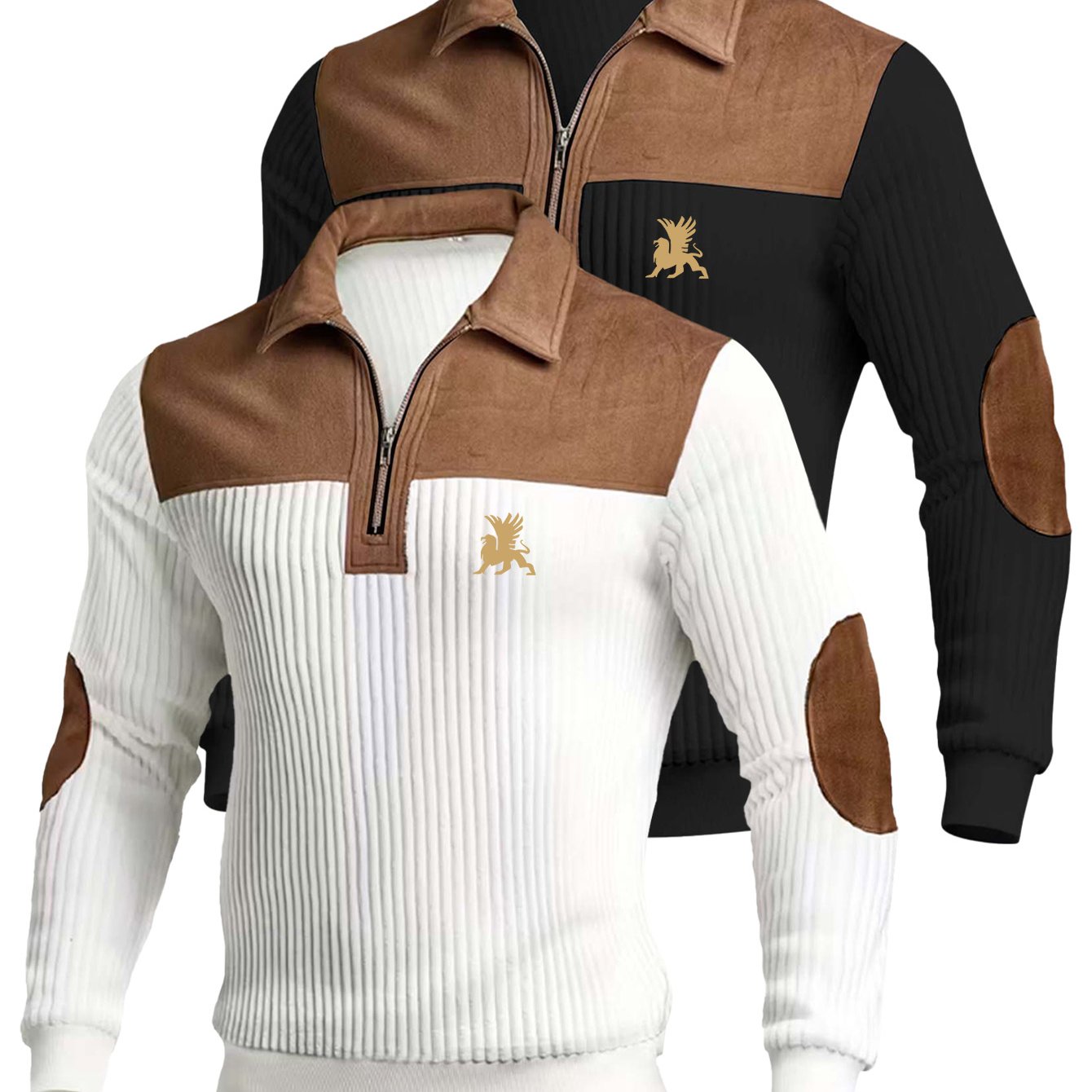 TEMU 2pcs Men's Fashion Casual Contoured Color-block Long-sleeve Shirt Set, Stylish And Versatile, Suitable For Daily Commuting, Office, And