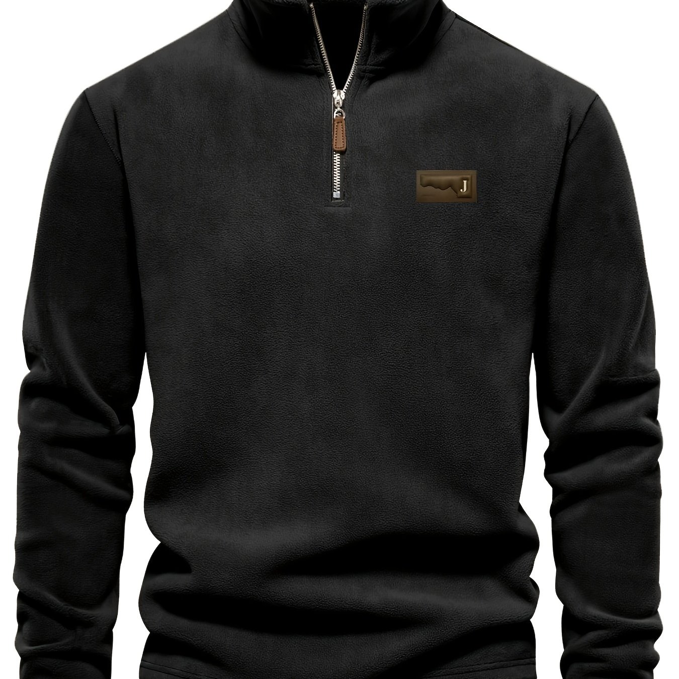 TEMU Autumn/winter 's Sweatshirt With Stand Collar, Half-zip Long Sleeve Versatile Top, Trendy And J-tag