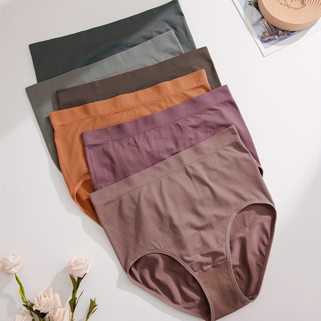 Seamless Plus Size Maternity Panties, 6-pack