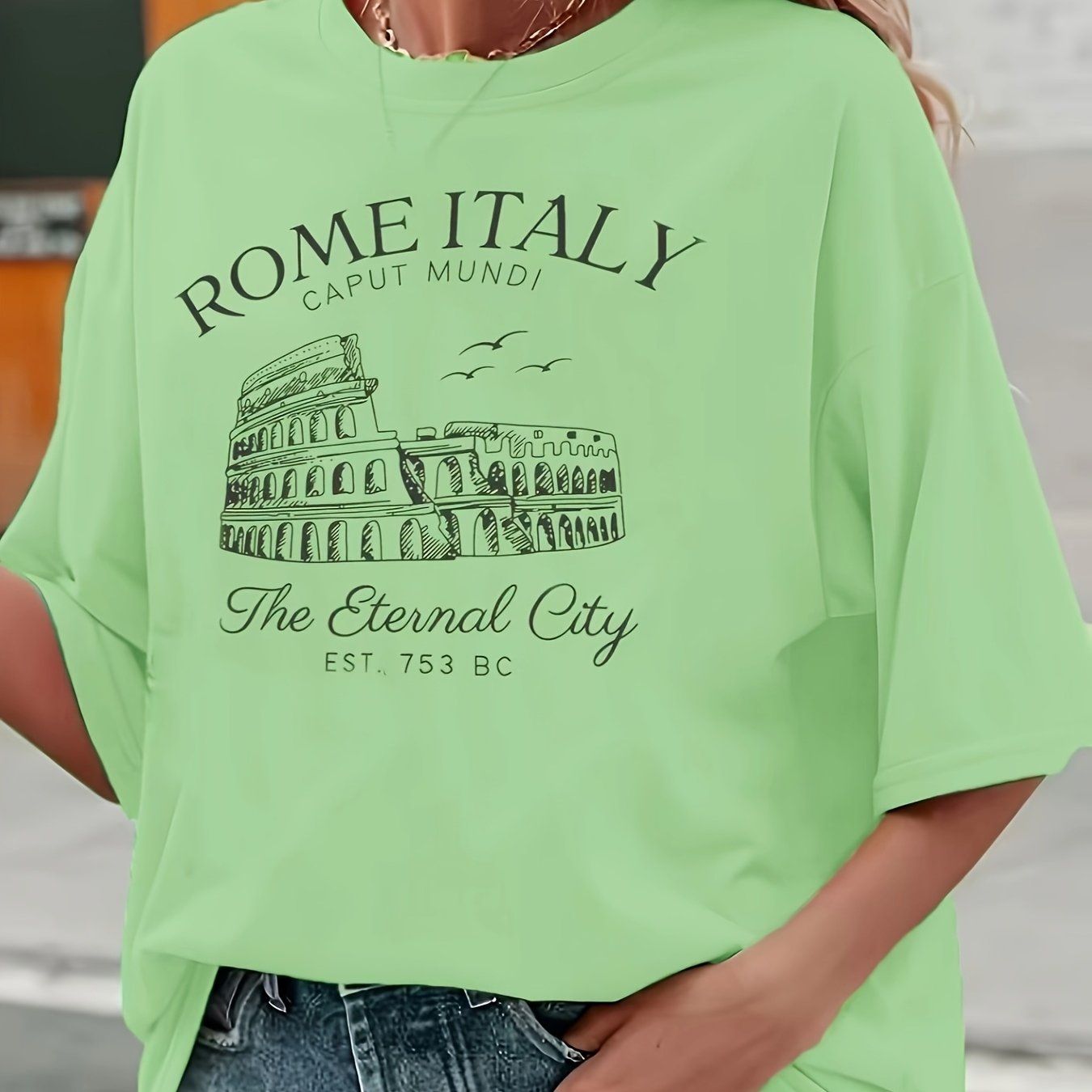 Plus Size - Plus Size - Women's Plus Size Printed T-shirt