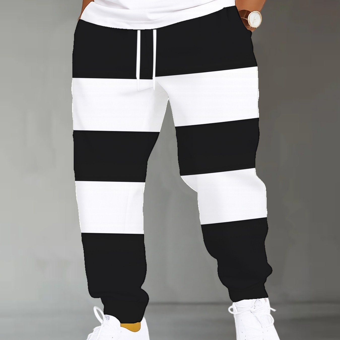 TEMU Men's Regular 3d Casual Drawstring Long Pants, Men's Casual Trousers, Long Pants
