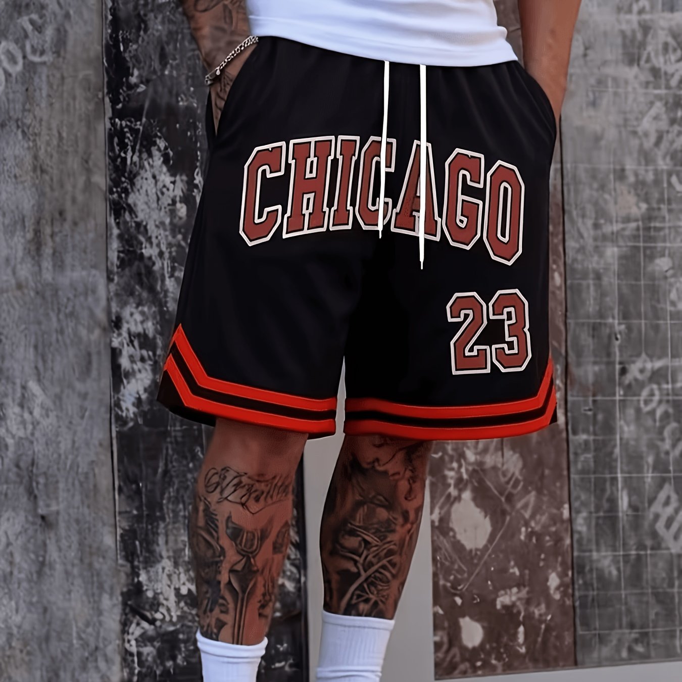 TEMU Men's Trendy Elastic Waistband Shorts With A Soft, And Practical Pockets. Street-style Shorts Suitable For Sports, Running, And Daily Outdoor