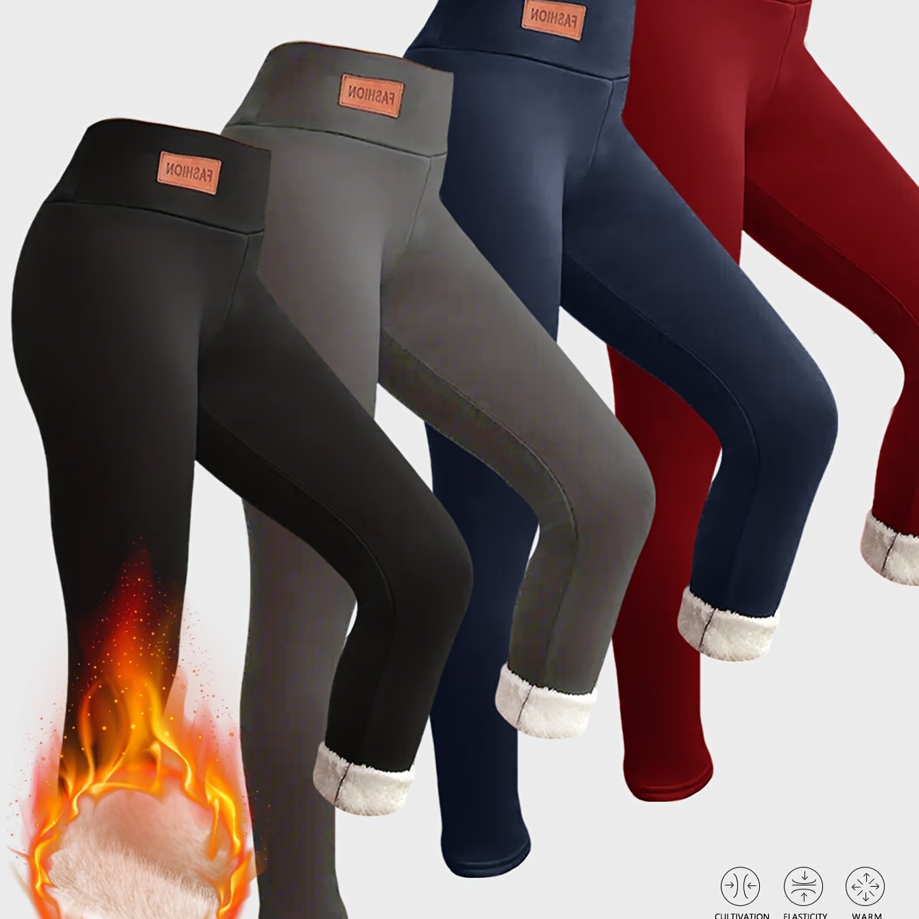 TEMU [must-have For Ladies In Autumn And Winter] 4pcs Set Of Thick And Warm Fleece, Different Colors Of Ladies' Fleece, Thanksgiving And Christmas