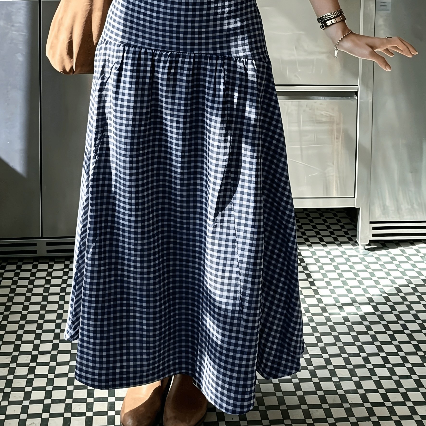 TEMU Early Autumn Fashion Women's Literary Retro Large Skirt, Loose Lazy Drape Casual Long Dress