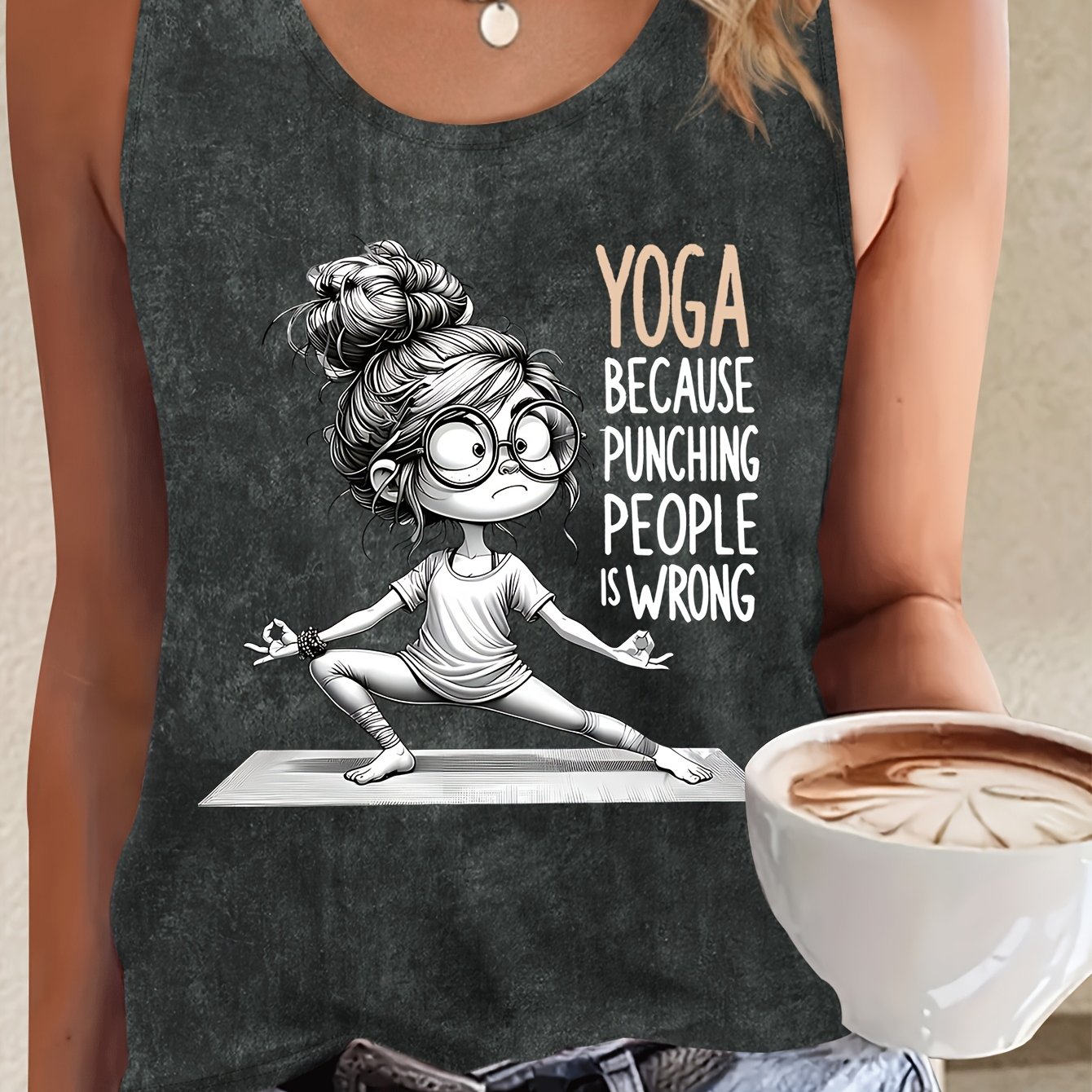 TEMU Pattern Printed High-quality Tie Dye Fashionable Casual Summer Round Neck Sleeveless Vest Top