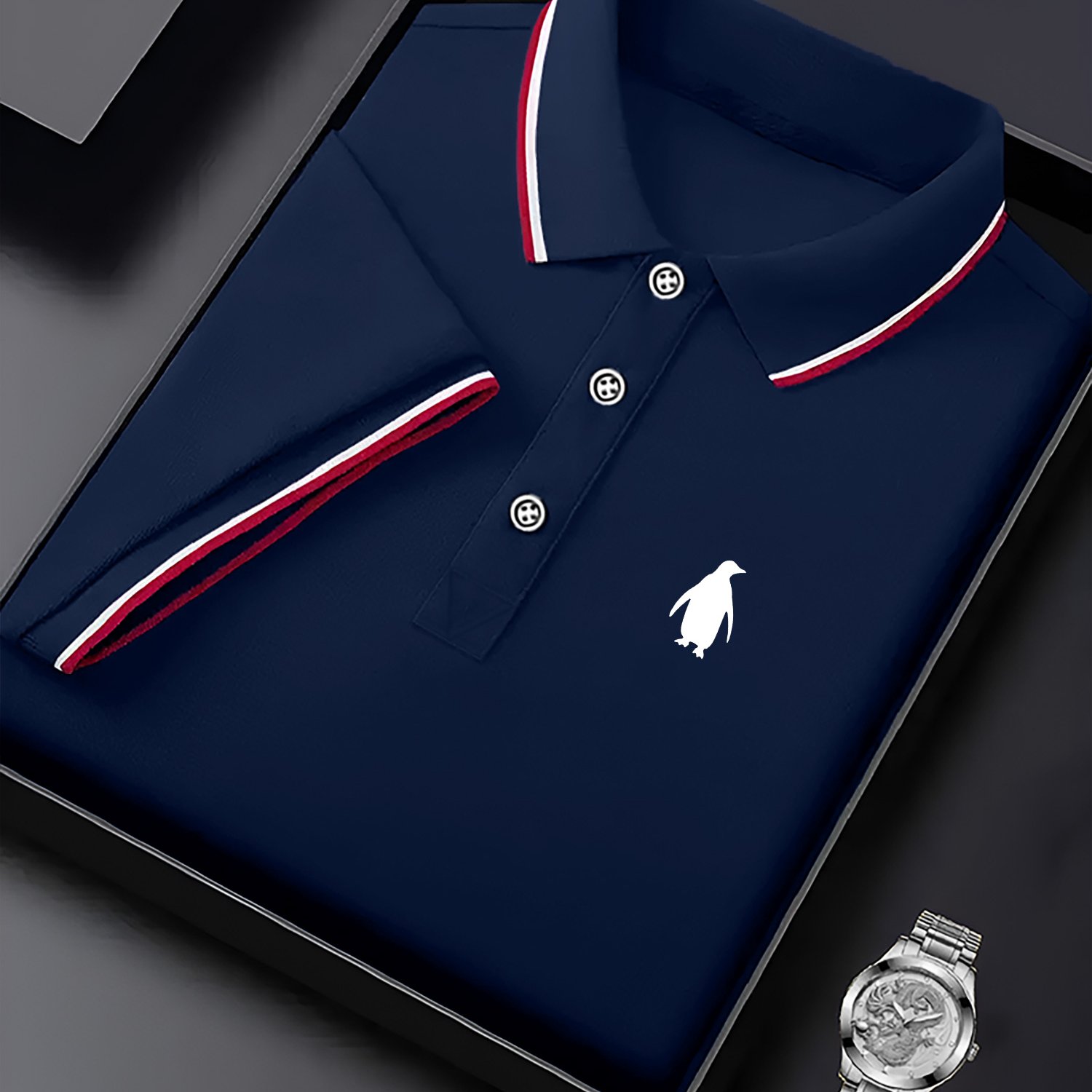 TEMU Large Size Clothing - Large Size Men's Short-sleeved Shirt Lapel , Fashionable, High-end And , Breathable And Comfortable, Trendy And Versatile
