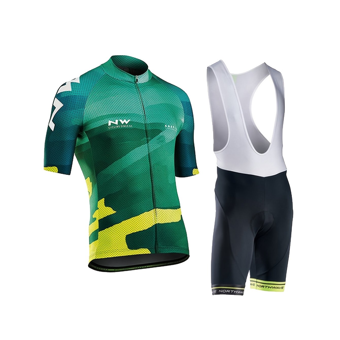 Men's Outdoor Sports Cycling Outfit Featuring A Short-sleeved Top And Shorts