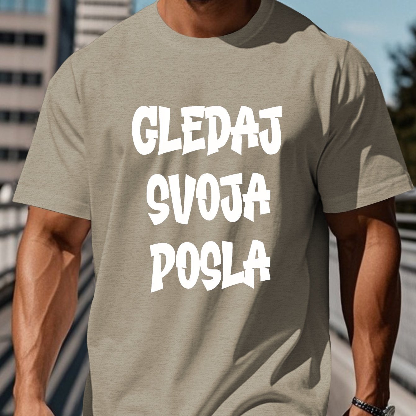 TEMU Humorous Croatian Men's Short Sleeve Summer Tee