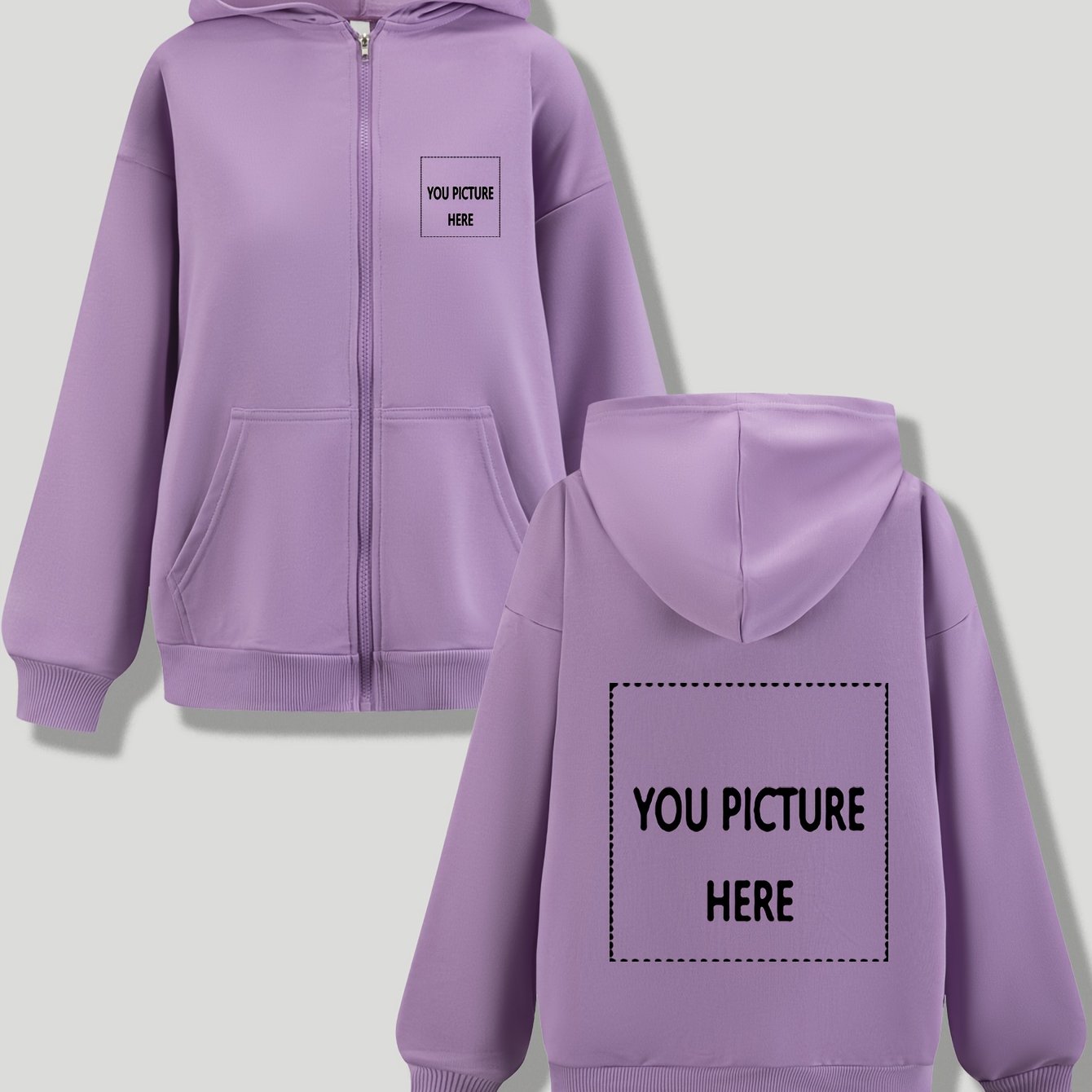 TEMU Chaqueta Casual para Mujer con Personalización de Cara, Personalización Delantera y Trasera