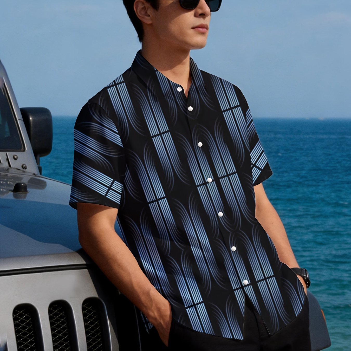 E-shop 2024 Neues Sommer Herren Kurzarm Hawaiianisches Hemd, mit bequemem, atmungsaktivem Stoff, einem angenehmen Gefühl, Digitaldruck, 3D-Mode und