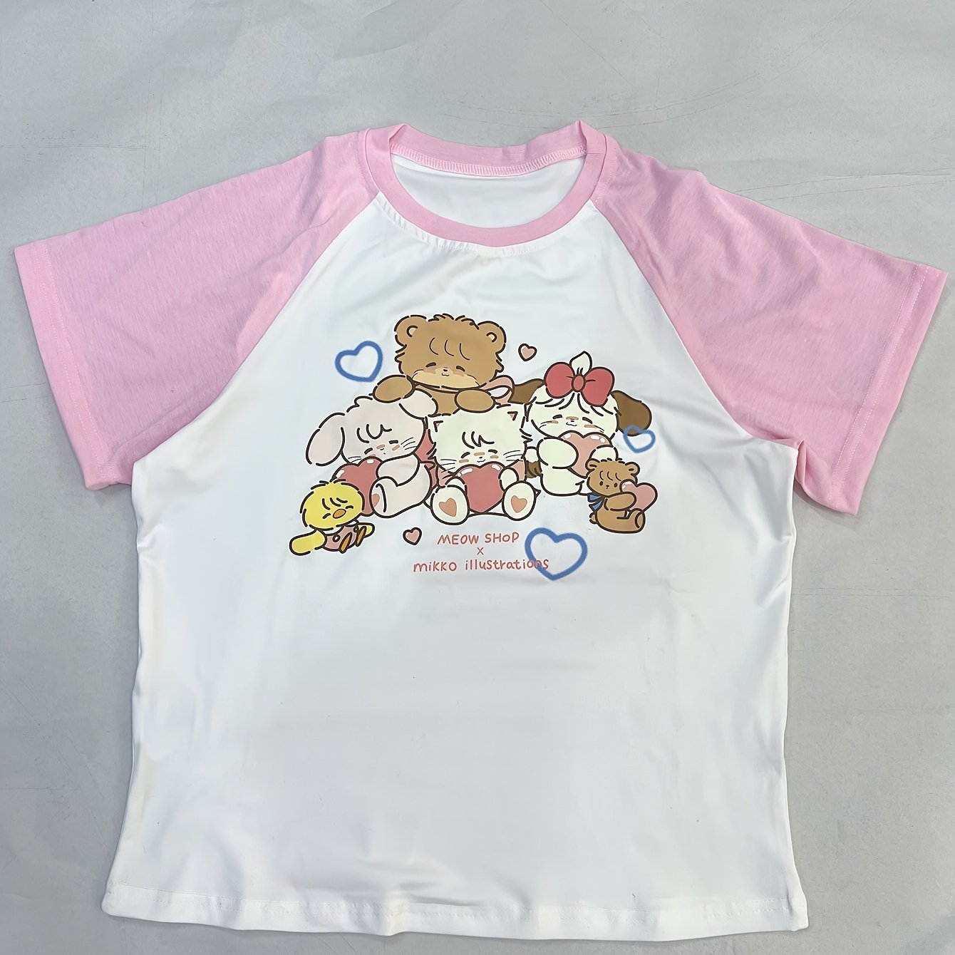 Image of Y2k Spring Summer New Cartoon Anime Kawaii Harajuku Print T-shirt Short Sleeve Top Casual Women's Clothing