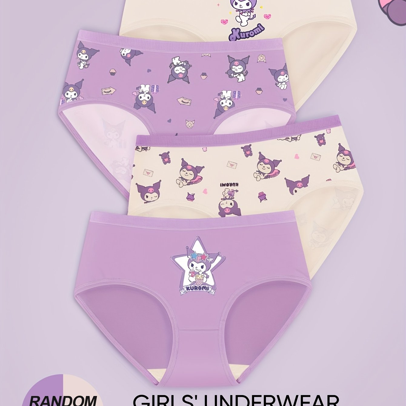 3pcs Random Assortment Girls' Underwear, Briefs, Children's Underwear, Soft And Close-fitting, Thin Style For Spring/summer, Cool And Breathable