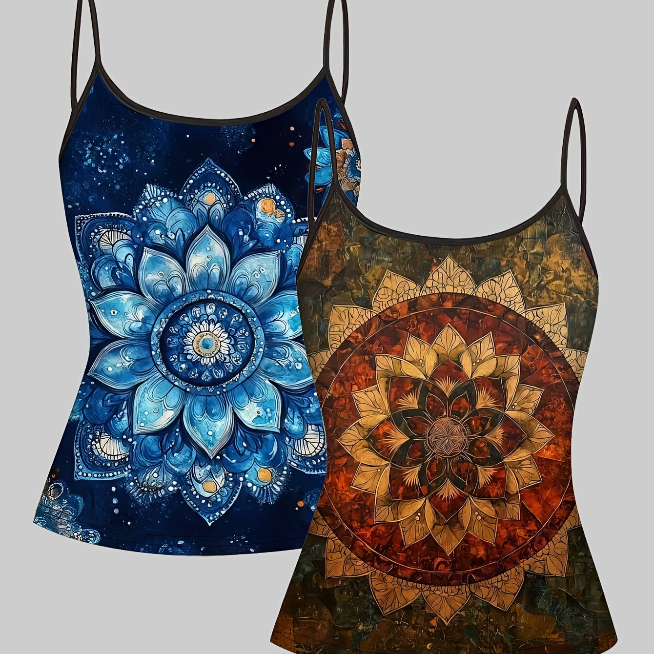 TEMU 2pcs Set Of Popular Sleeveless Camisole Tops, Minimalist Style For Daily Wear, Home, Commuting, And Parties