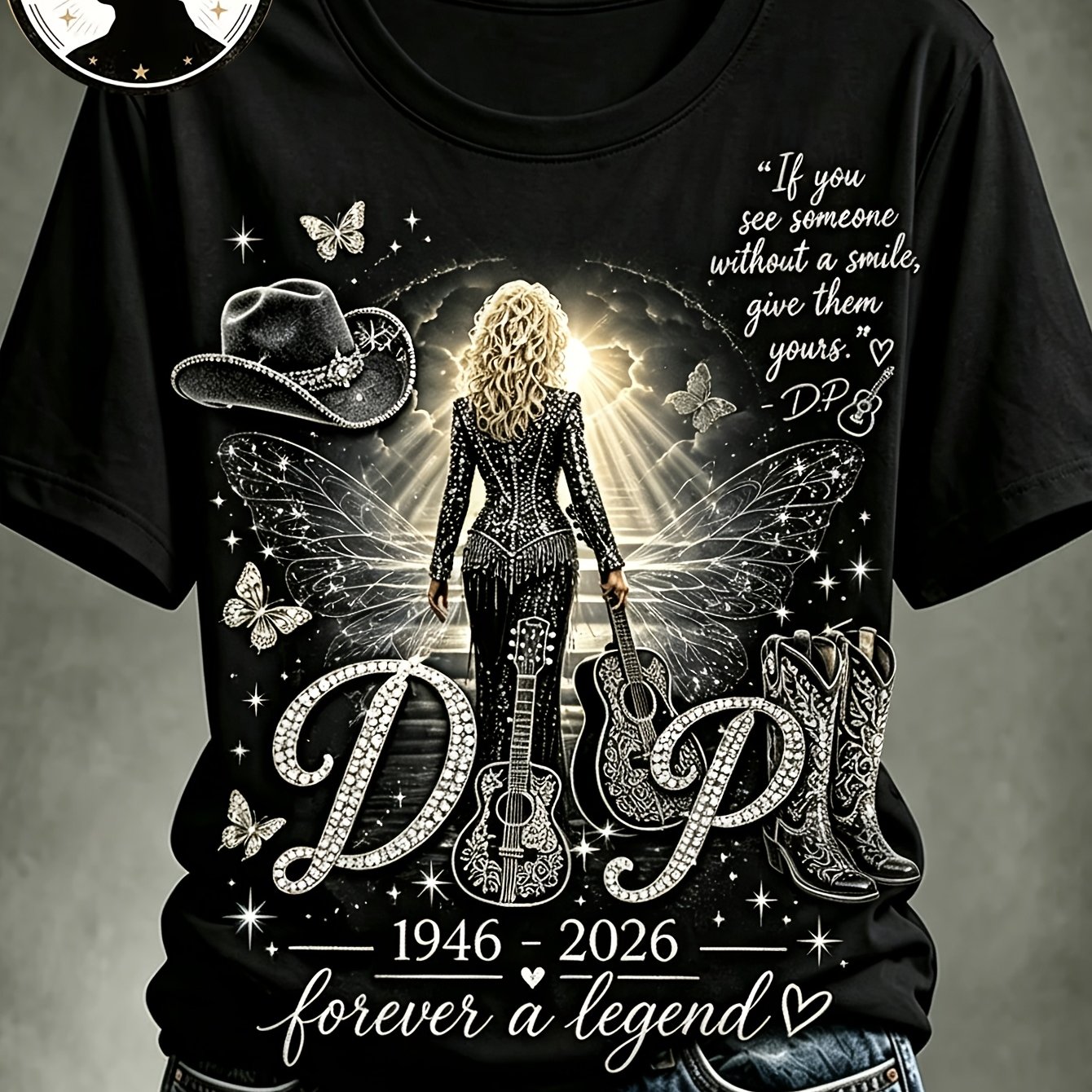TEMU She Comes From Texas - To Of Country Music Printed T-shirt For Women's Classic Retro Style Country Men Women T-shirt