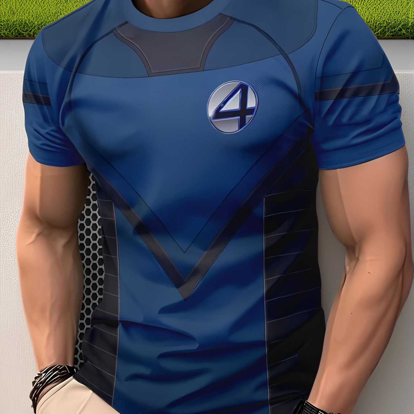TEMU Men's T-shirt, Breathable Quick-, Comfortable And Versatile, For Daily Wear And Sports, Fitness Short-sleeve T-shirt