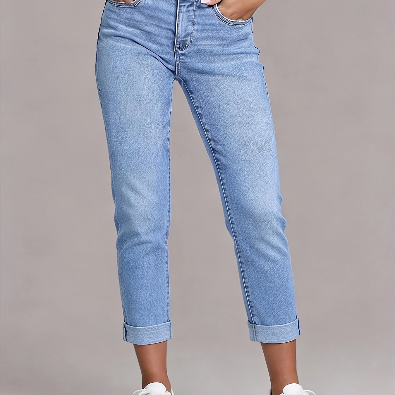 9-inch Double-row Zippered Cone-shaped Denim Jeans For Spring, Summer, Autumn, And Winter