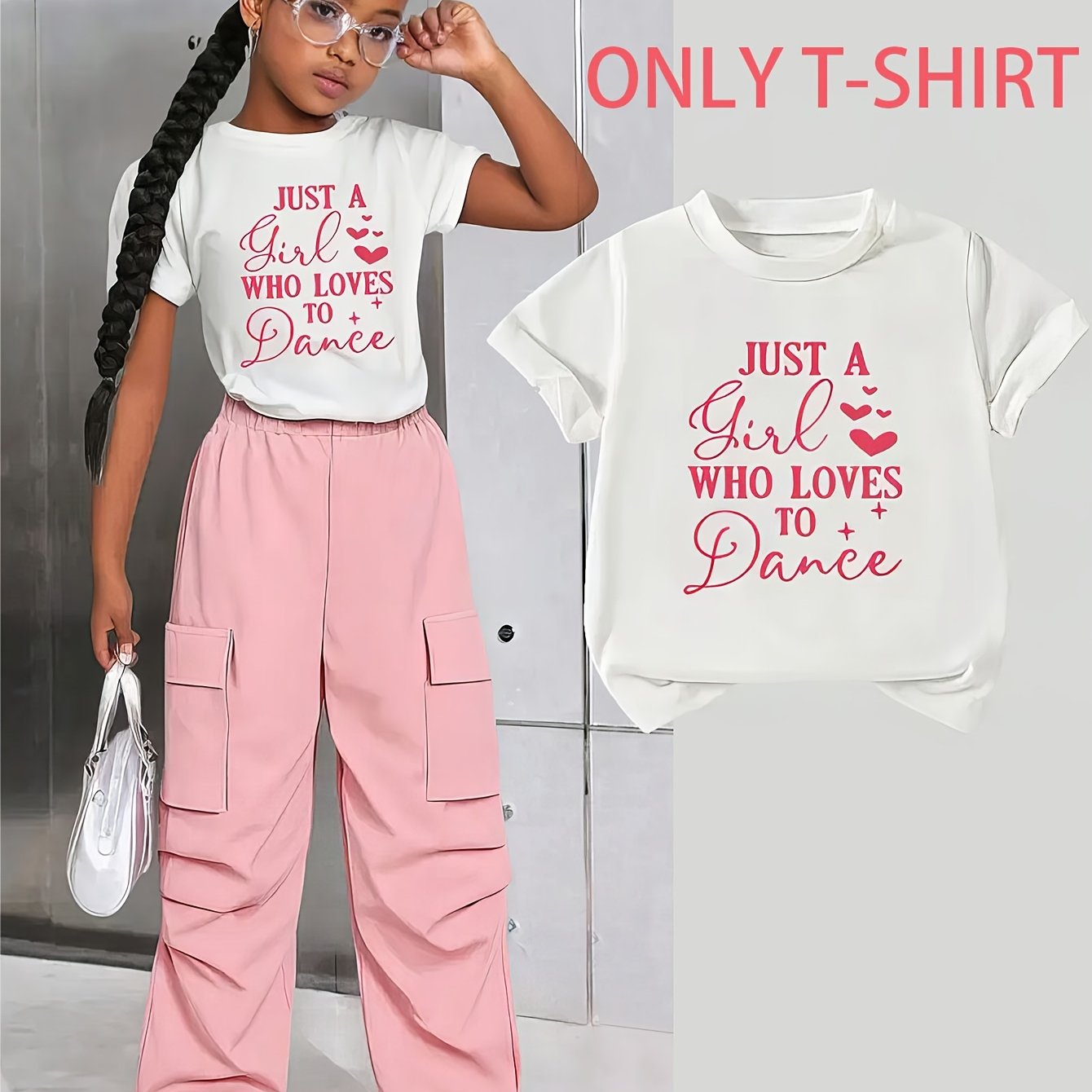 TEMU Who Girl Retro Element Creative Print Cotton Top T-shirt For Spring And Summer Girls Is Suitable For Boys And Girls To Wear Outdoors Throughout The Year