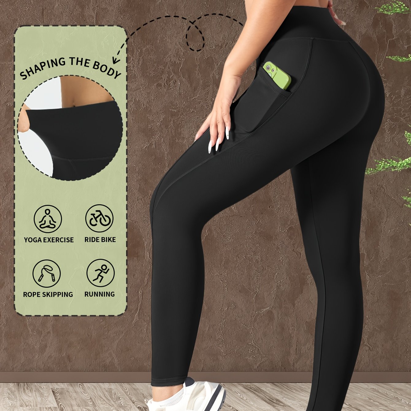 TEMU Women's Leggings, Outdoor Pants, High-waisted Tummy Control Stretchy Long Pants, Breathable Comfortable Tights, Women's Apparel