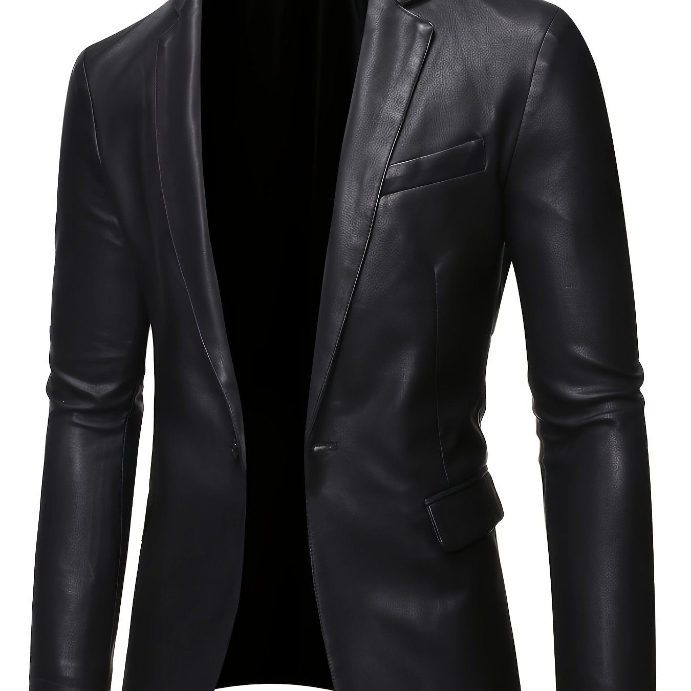 Image of /autumn Trendy Pu Jacket For Men And Teens - Stylish Couple's Fashion Outerwear