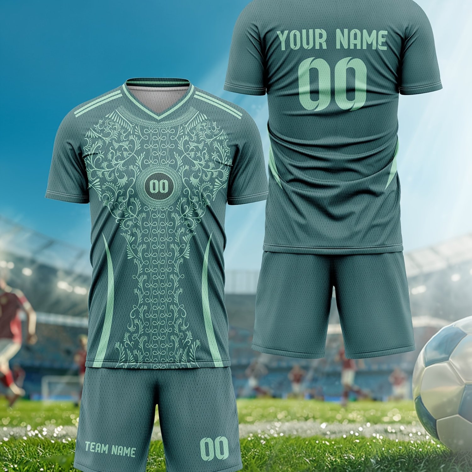 TEMU Ensemble Maillot de Football à Col V pour Hommes Été Automne 2025, Nom et Numéro Personnalisés, Nouveau Maillot d'Équipe Adulte, Tenue de Sport
