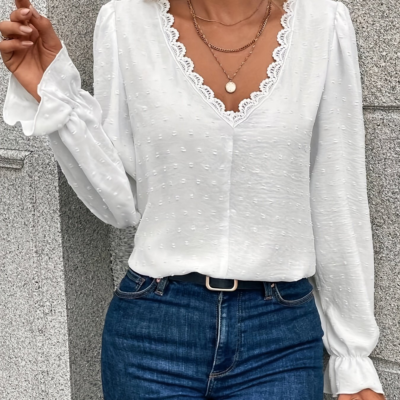 Ball- Fabric With Pleated Hem And Cuffs, Long-sleeve Commuter Shirt For Spring/summer/fall