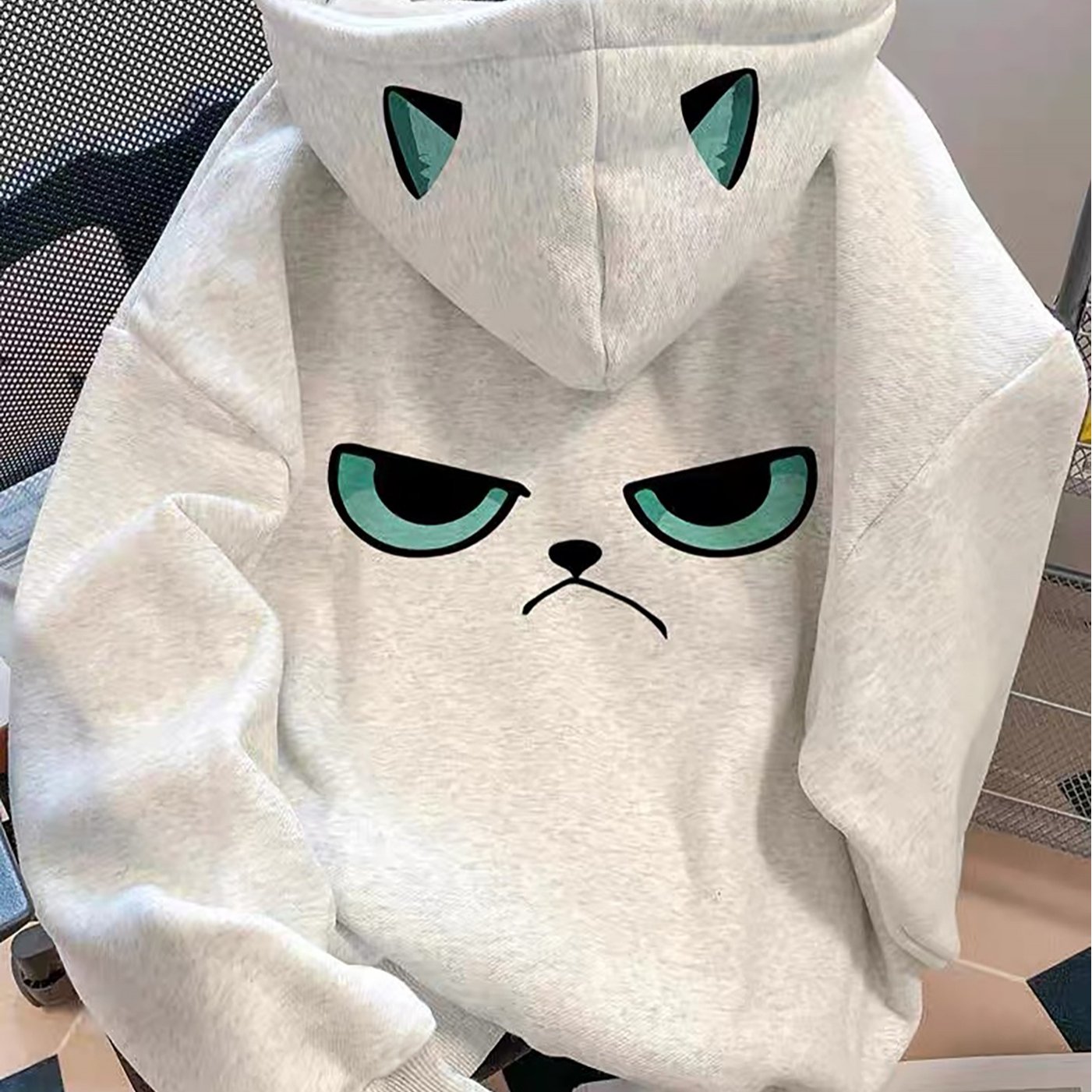 TEMU Felpa con cappuccio da donna, tendenza americana, con un divertente stampo di cane, maniche lunghe e un design , perfetta per outfit casual e