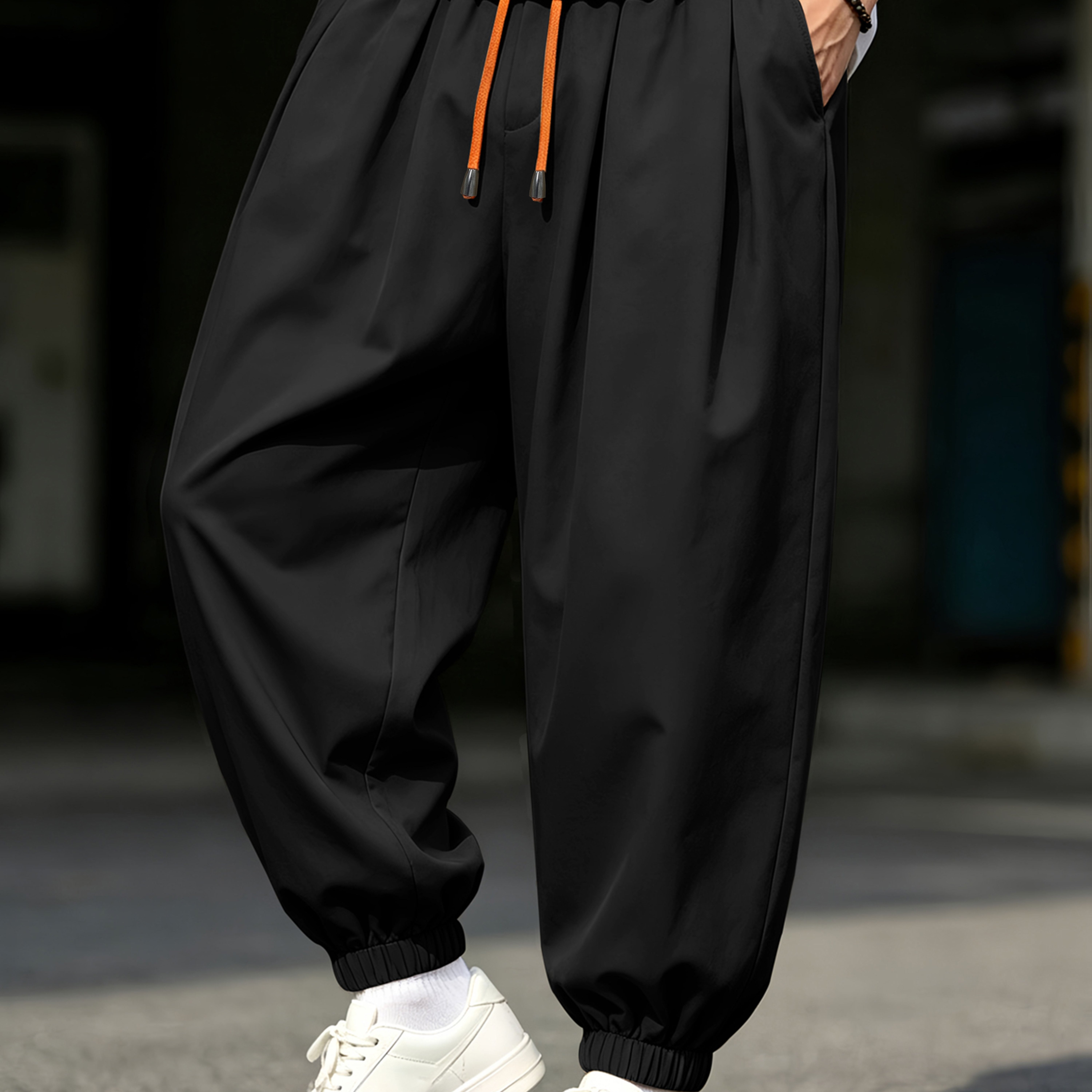 TEMU Baggy Pants Men's Loose Fit Casual Pants, Men's Jogger Pants, Breathable Fabric, Suitable For Daily , Friend Gatherings, And Other Occasions,