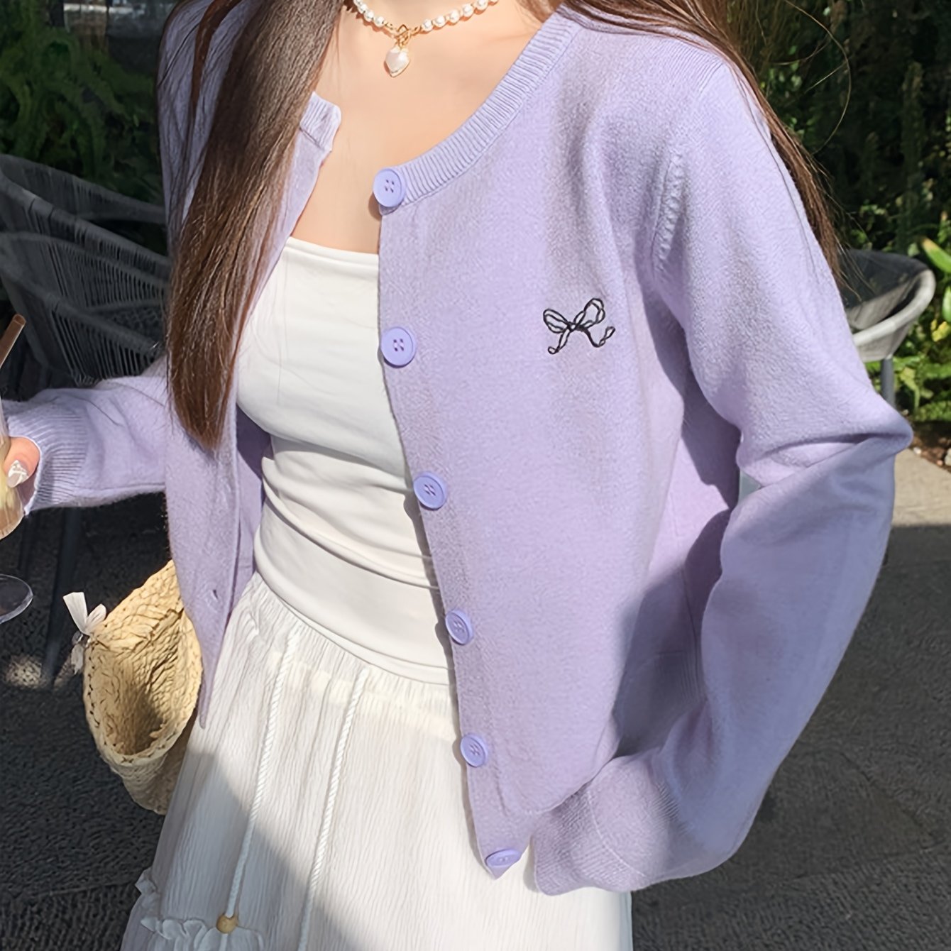 TEMU Fashionable Versatile Cardigan Sweater Autumn Winter Outfit Jacket Top