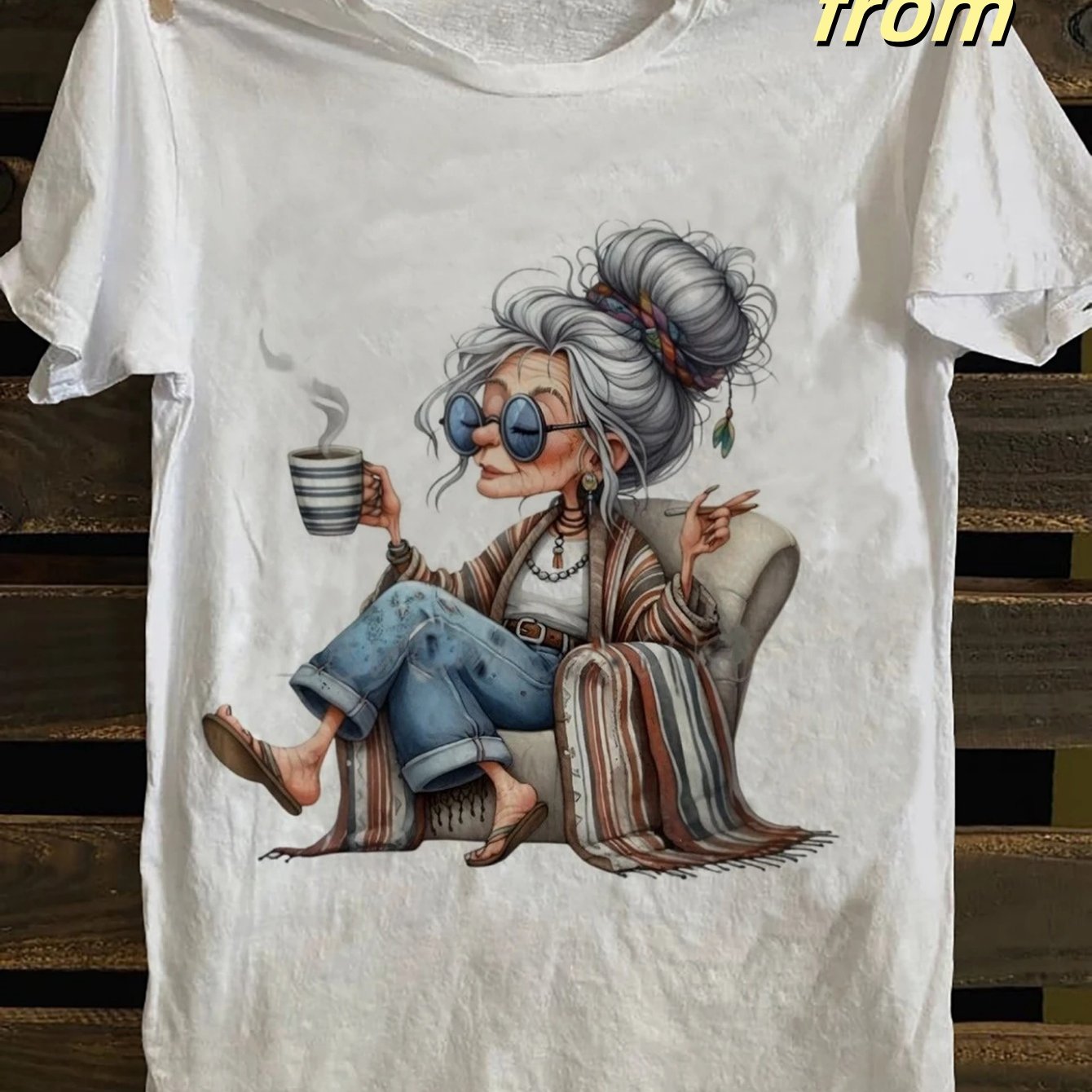 Image of Plus Size, Men's Retro Punk Rock T-shirt-retro Letter Printing, 100% Cotton Soft Fabric, Conventional Short Sleeves. Cotton Printed Shirts