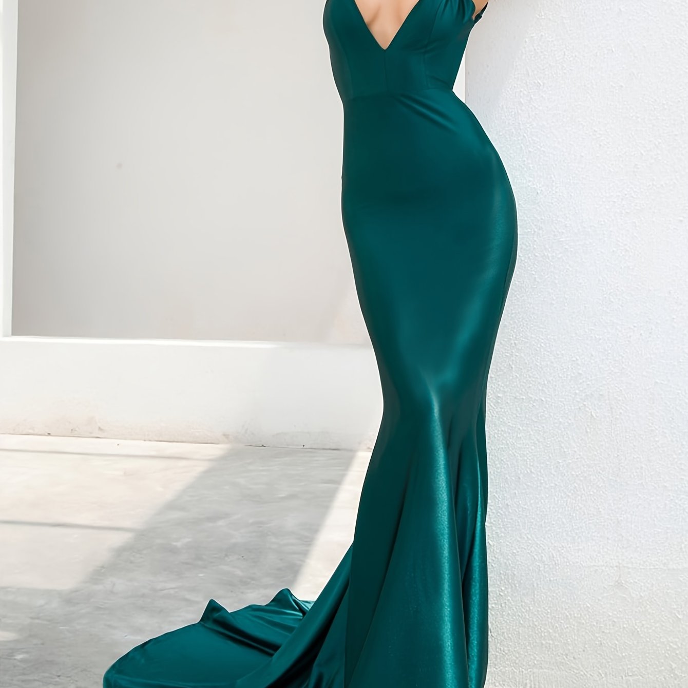 S·DEER Women's Spaghetti Strap Maxi Dress - V-Neck, Backless, A-Line Flowy Long Dress For Party Or Casual - View #7