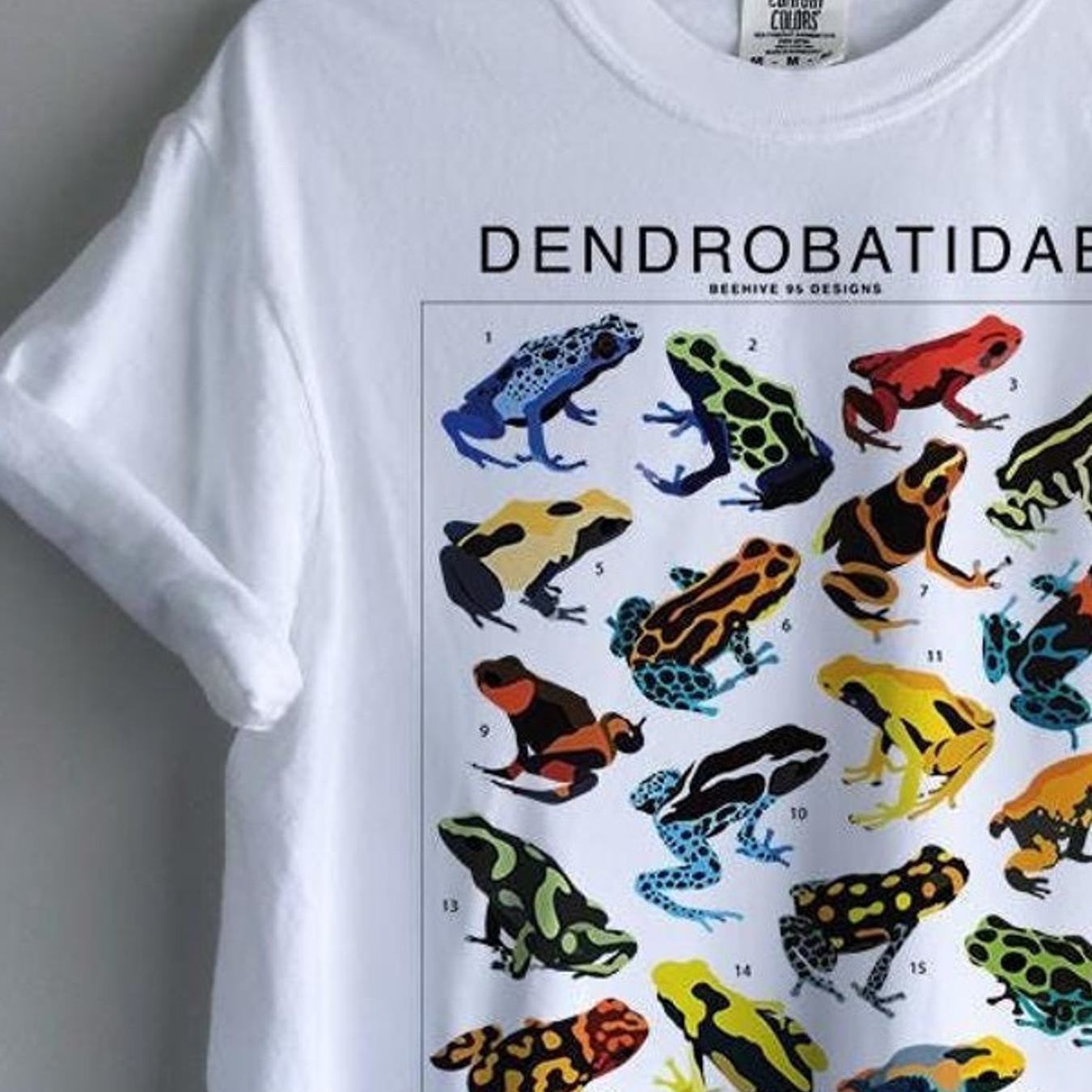 Poison Dart Frogs Id Chart T-shirt Nature Graphic Adult Unisex Tee S 4xl Herpetology Animal