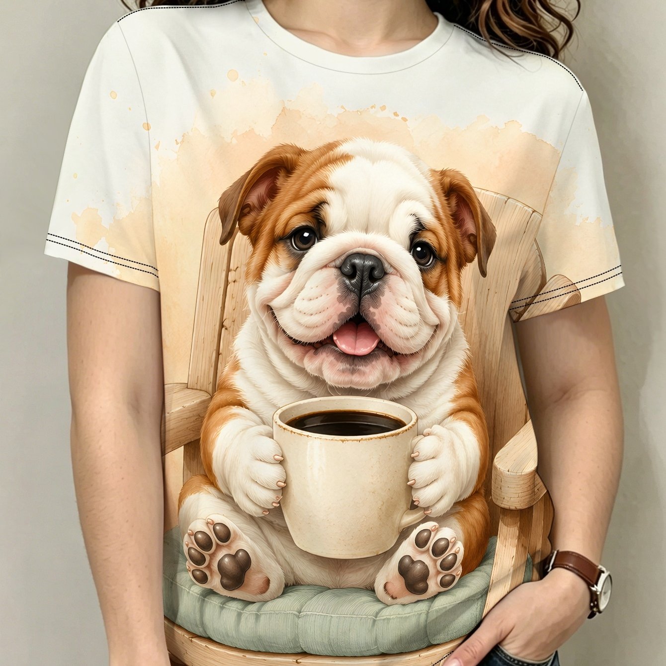 TEMU English Women S Casual Short Sleeve T-shirt Printed Design - Not Textured/embroidery/sequins
