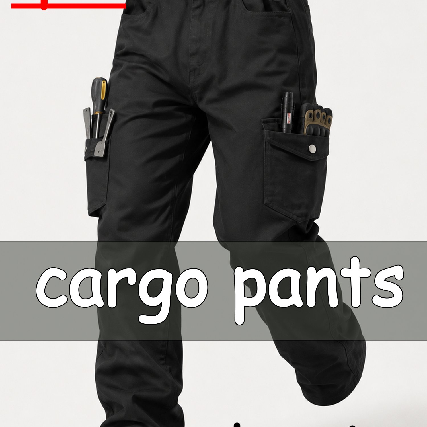 Image of 1pc New Size Men's Hiking Pants, Breathable Comfortable Wear-resistant Denim Cargo Pants With Multi Pockets, Fit 2xl-6xl Big Guys For Outdoor Fishing Daily Wear, Plus Size