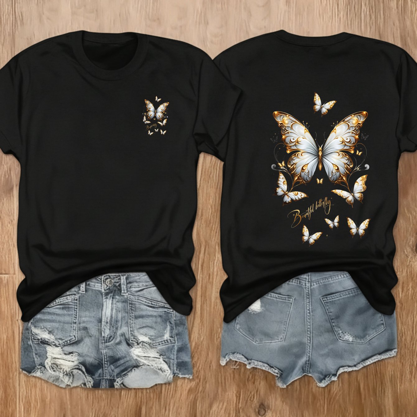New T-shirt, Fashion Women's T-shirt, Print, High-quality Washed, Non-shrink, Non-deform, Thick Premium T-shirt, Suitable For Spring And Summer Wear, For Daily , Beach Vacations