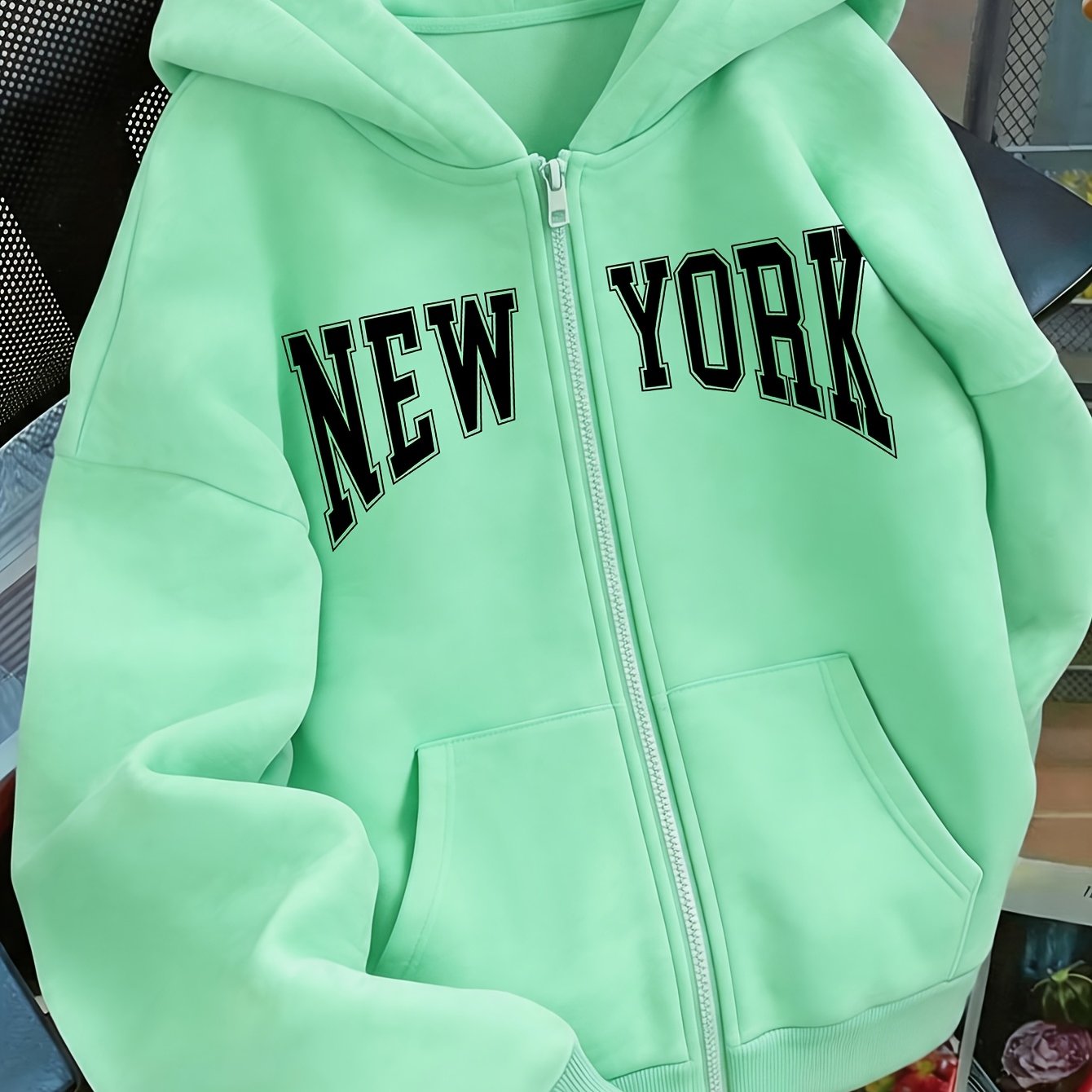 TEMU Art Pattern Print - Y2k Zip-up Hoodie - Fashionable And Comfortable Zip-up Jacket, Suitable For Casual Sportswear, Casual Sportswear Fashion