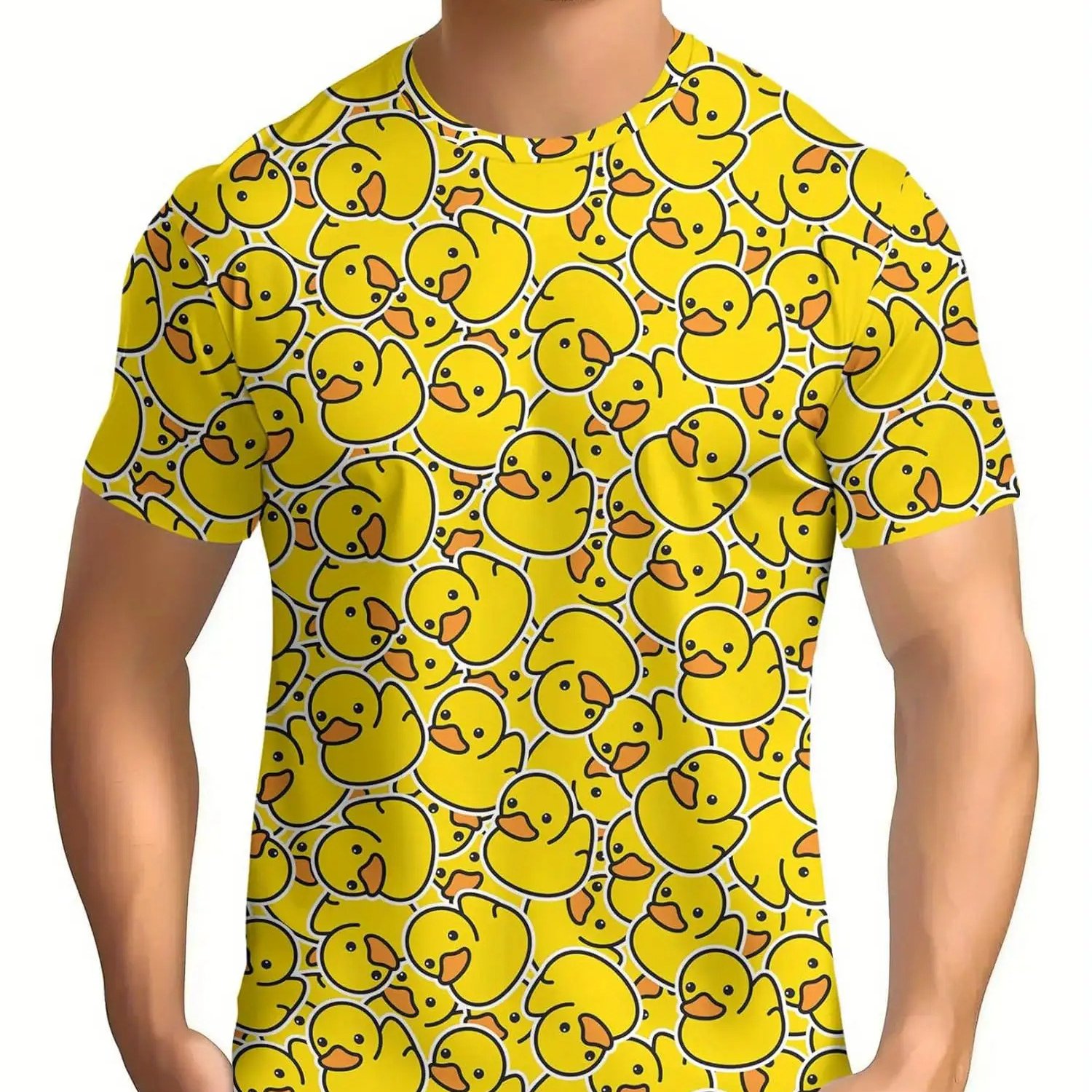 TEMU Men's T-shirt Fun Novelty Crazy Pattern T-shirt Men's Unisex Printed T-shirt Cool Aesthetic Pattern T-shirt Men's Women's Fashion Full Print
