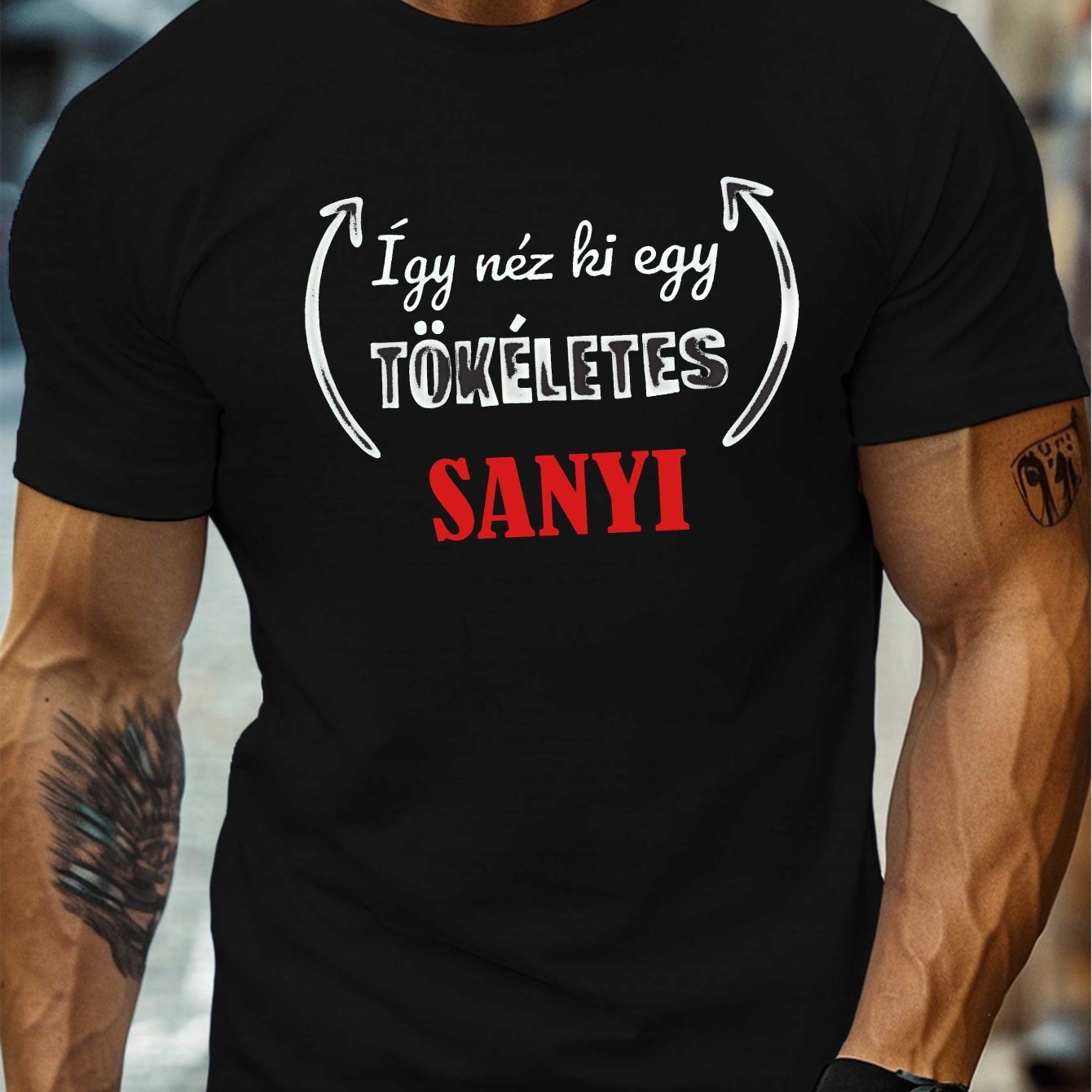 TEMU Sanyi Print, Men's Short Sleeve Round Neck Tee, A Relaxed And Lightweight For Summer