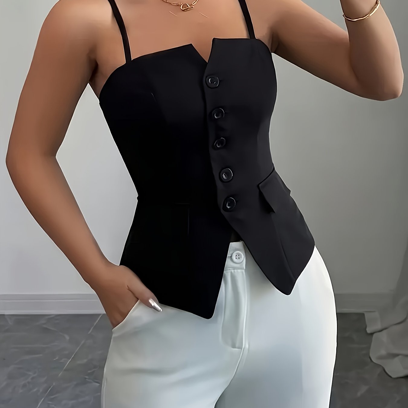 Women's Cami Vest Solid Color New Elegant Cami