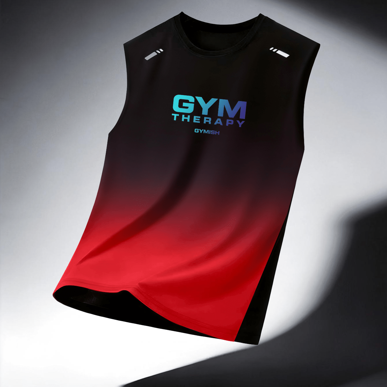 TEMU Men's Slight Stretch -friendly Gradient Print Sleeveless Quick-, Regular Fit, Versatile For Fitness And Walking, Ideal Gift Item