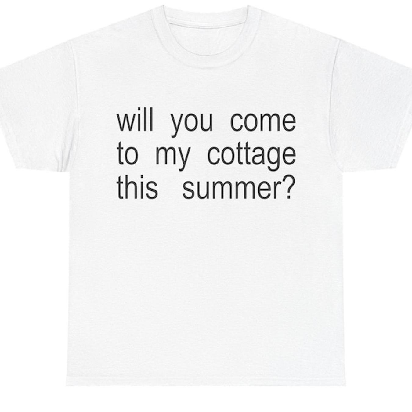 Will You Come To My Cottage This Summer T Shirt | Casual Crew Neck, Stretch Fabric, Regular Fit, Print Pattern, Perfect For Men