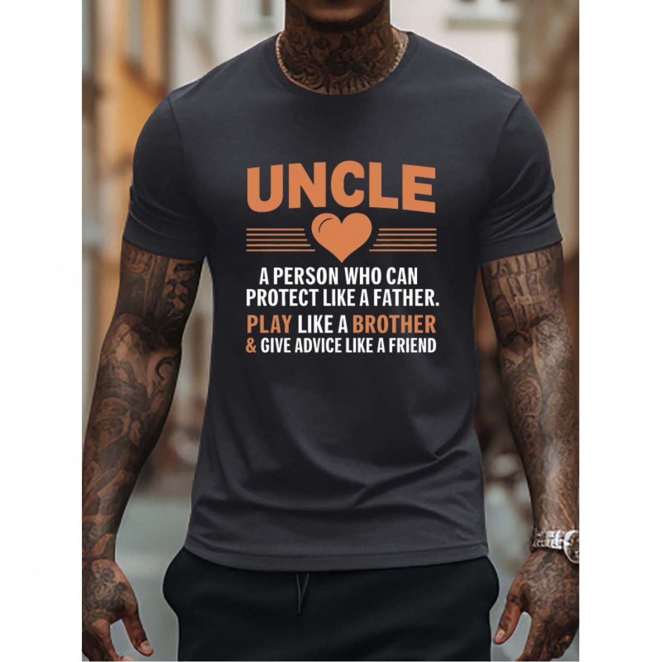 TEMU Men's Summer T-shirts, Stylish And Versatile, Suitable For Tall And Sturdy Gentlemen