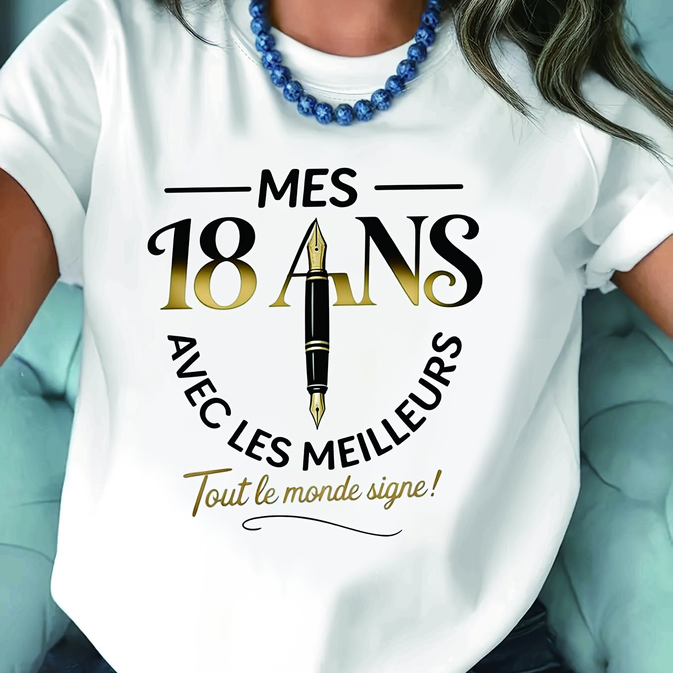 TEMU Ce t-shirt pour femme arbore un imprimé délicat et créatif, mais détaillé, ce qui le polyvalent pour et les tenues décontractées. à manches