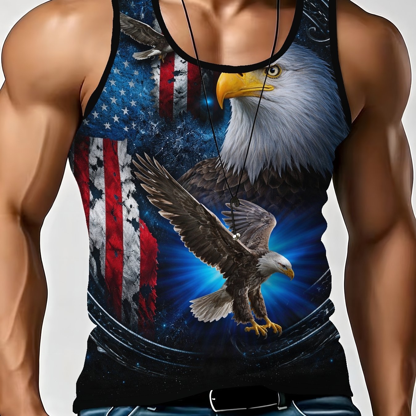 TEMU Men's Loose Fit Sleeveless Vest, Summer Washed Loose Casual Streetwear Outerwear, Plus Size