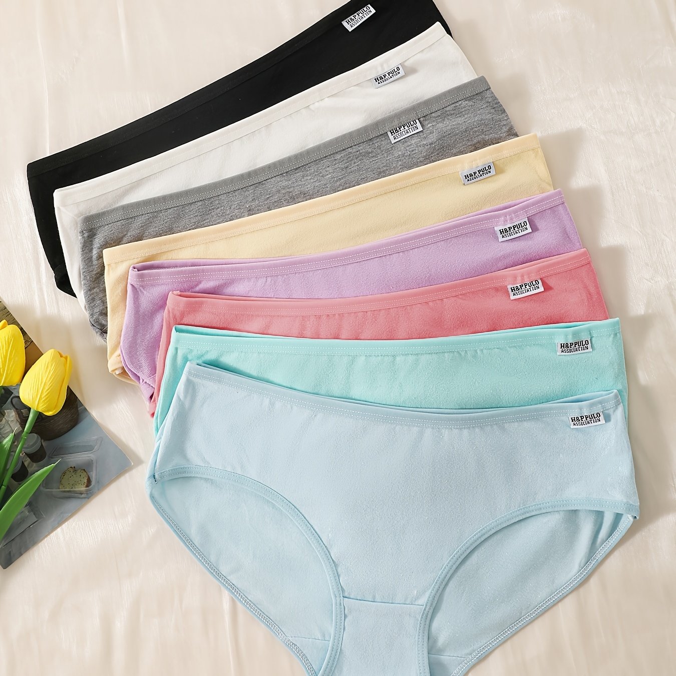 Set Of 8 Underwear For Girls In A Minimalist Athletic Style