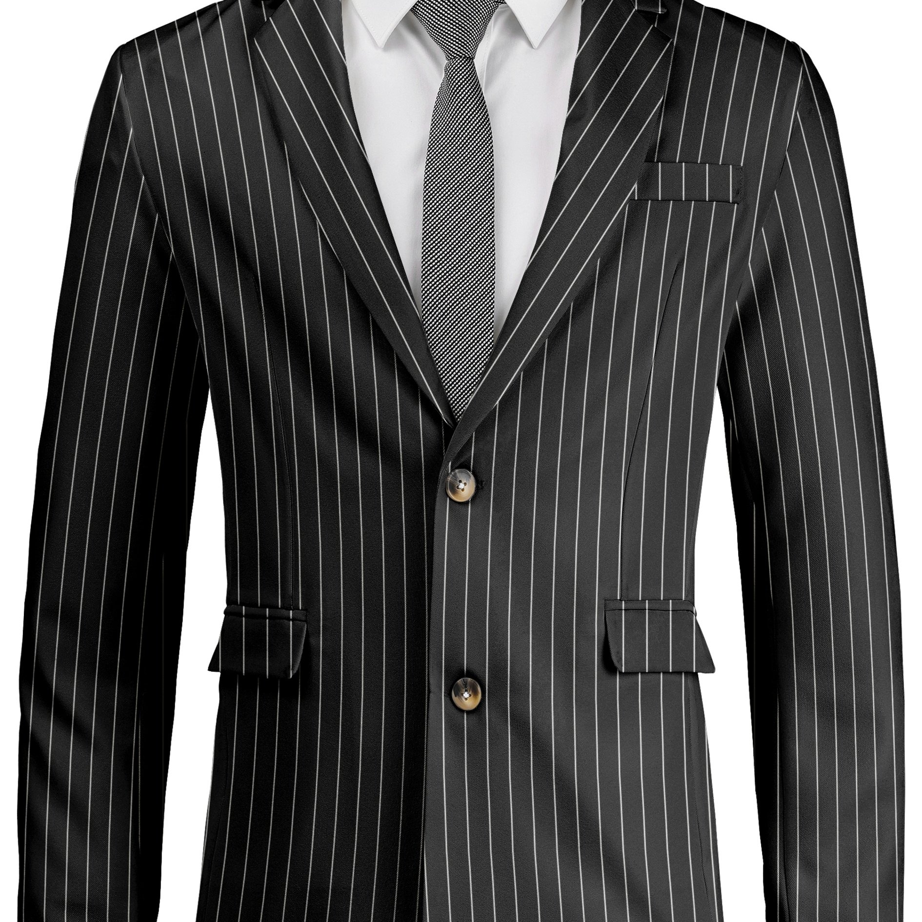 TEMU 1pc Men's Striped Suit Jacket, , Business Casual Fashion, Suitable For Wedding And Groomsmen, An Exquisite Gift For Relatives (only 1 Suit