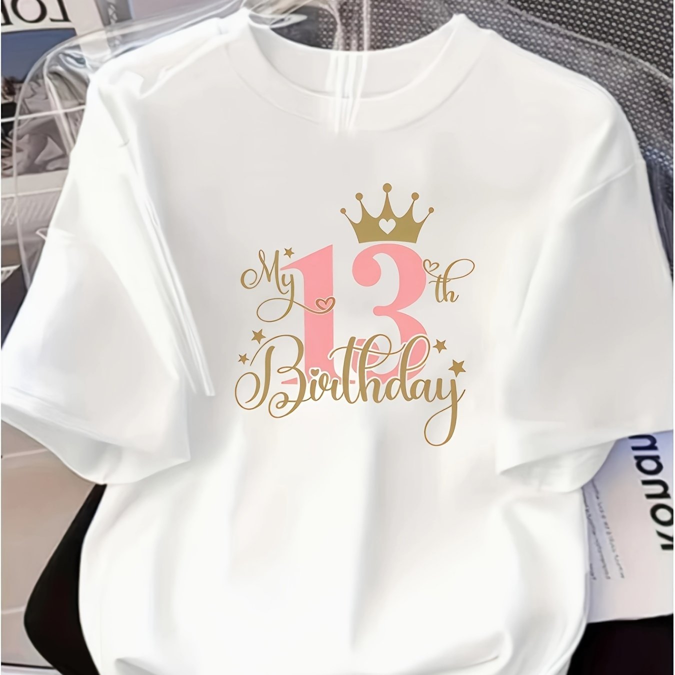 TEMU 1pc Women's Y2k Style 13th Birthday Svg, 13th Birthday Png, Birthday Svg, Formal Svg, My 13th Birthday Svg, My Birthday Svg, Birthday Pattern