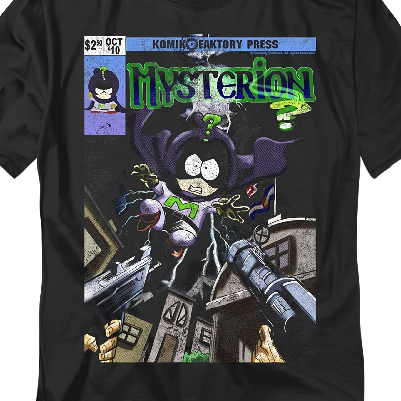 Mysterion Cover Unisex Adult T-shirt | Soft And Breathable Pure, Style, Crew Neck, Short Sleeves, Suitable For Men And Women, Durable Prints, Perfect For Casual Parties And Work Wear