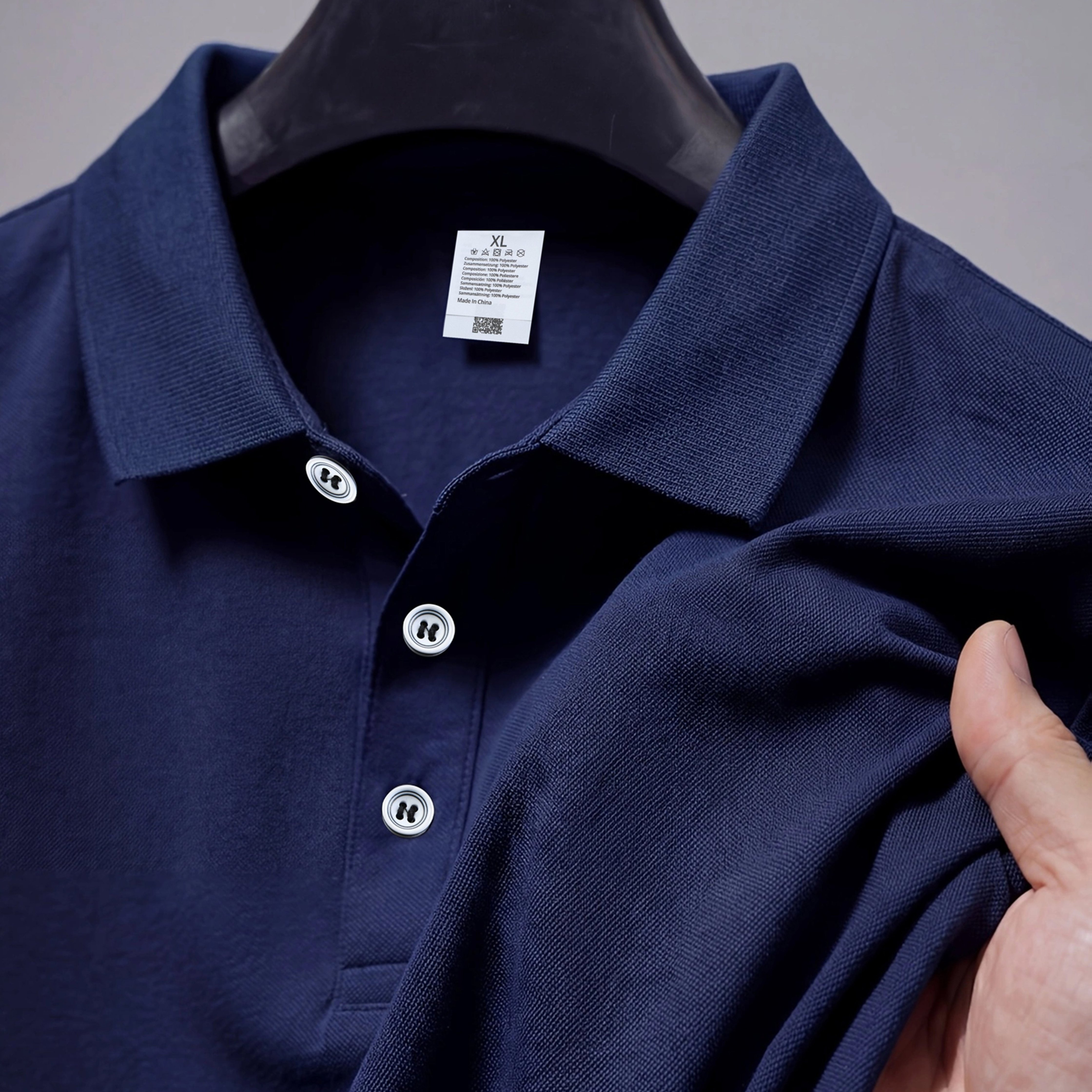 TEMU Classic Solid Color Shirt, Universal Men's Golf Sports Shirt, Comfortable Fabric, High Quality