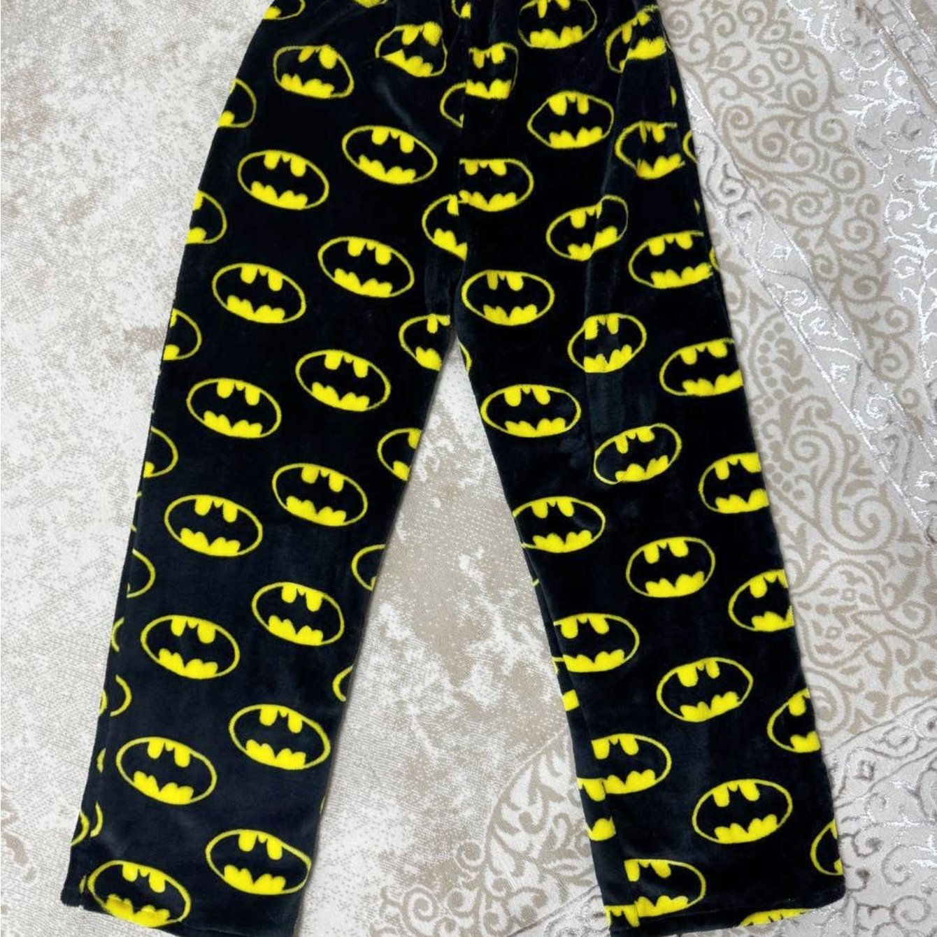 TEMU Batman Flannel Pajama Pants Set, Cartoon Women's Pajama Set, Long Pants, Casual Loungewear Set, Wearable In , Batman Thermal Pants